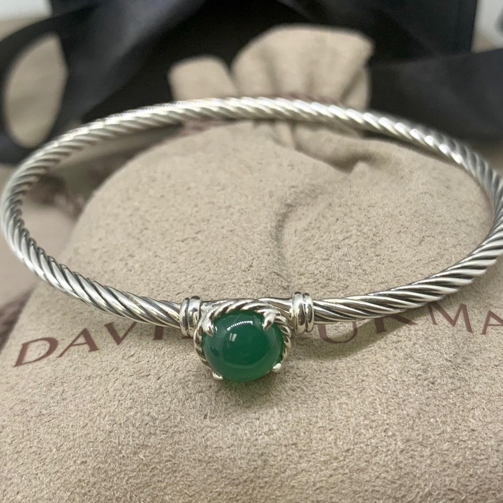 David Yurman Chatelaine Bracelet Green Onyx